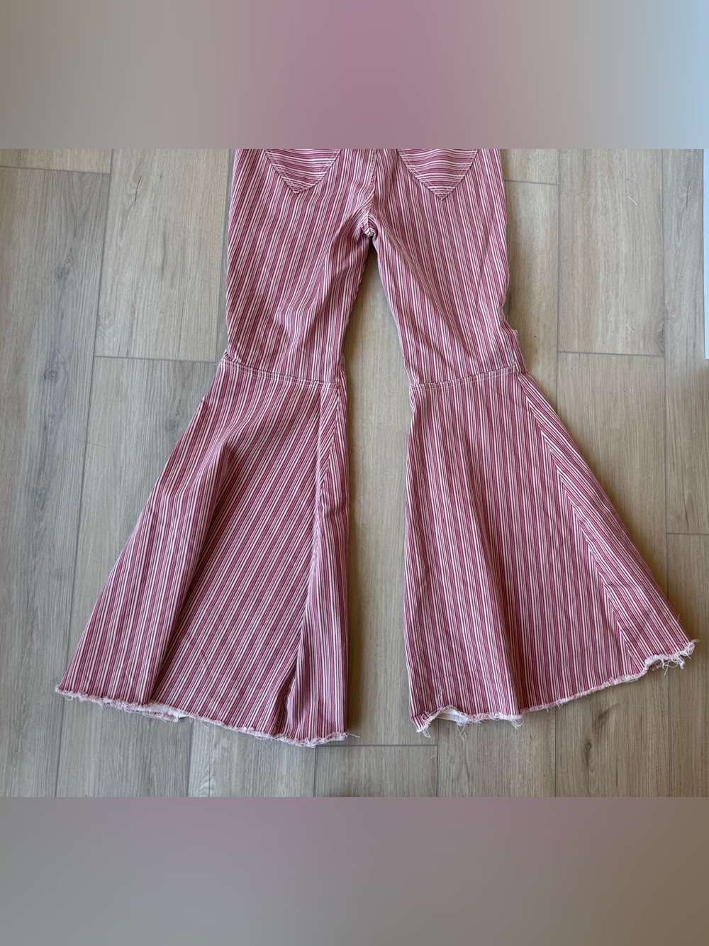 Free People Be Mine Heart Pocket Bell Bottoms 30 - Picture 11 of 15